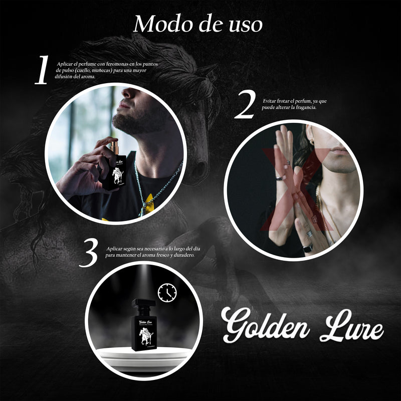 GOLDEN LURE: PERFUME DE FEROMONAS PARA HOMBRES